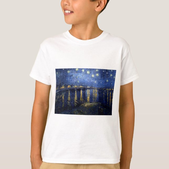 Camiseta Noche Van Gogh Starry Sobre Rhone (Anverso)