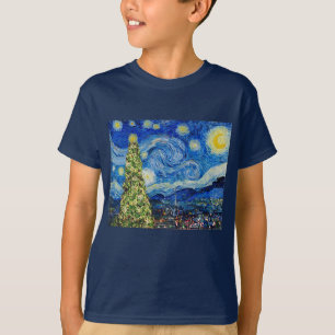 Camiseta Noche Van Gough Starry - Árbol de Navidad