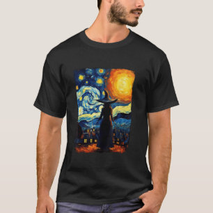 Camiseta Noche Witch Starry Van Gogh Aesthetic Halloween Co