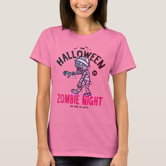 Camiseta Noche zombi de Halloween (Anverso)