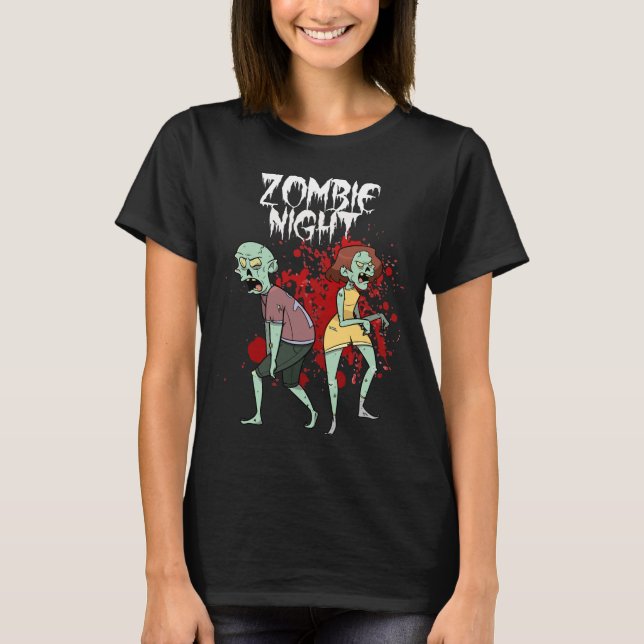 Camiseta Noche zombi de Halloween (Anverso)