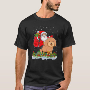 Camiseta Nochebuena alumbradora Divertido Santa Claus monta