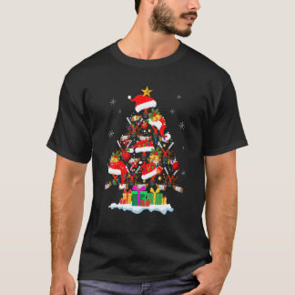Camiseta Nochebuena de hockey sobre hielo en árbol de navid