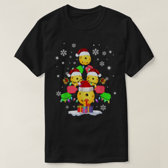 Camiseta Nochebuena de la navidad Santa Pickleball (Diseño del anverso)
