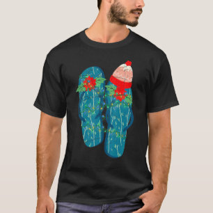 Camiseta Nochebuena de verano hawaiana Flip Flops Mistletoe