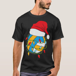 Camiseta Nochebuena de voleibol enciende invierno de Santa 