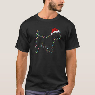 Camiseta Nochebuena divertida de perro occidental iluminand