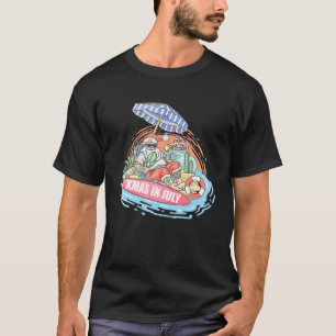 Camiseta Nochebuena divertida en julio en Santa Beach