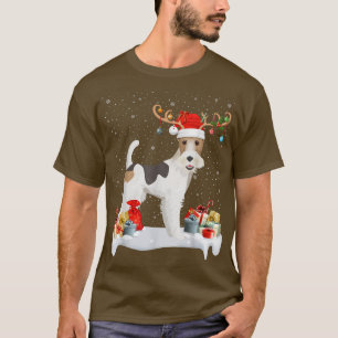 Camiseta Nochebuena divertida encendiendo reno Santa Hat pa