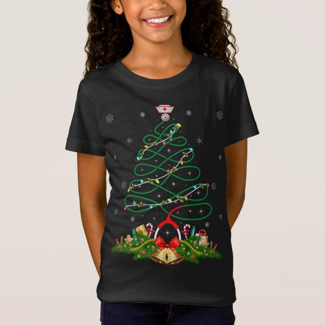 Camiseta Nochebuena divertida encendiendo Santa Hat Enferme (Anverso)