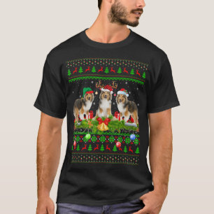 Camiseta Nochebuena divertida iluminando a Santa Ugly Shetl
