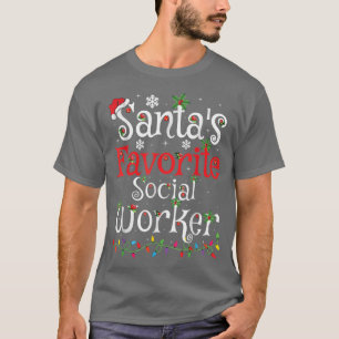 Camiseta Nochebuena divertida iluminando a trabajador socia