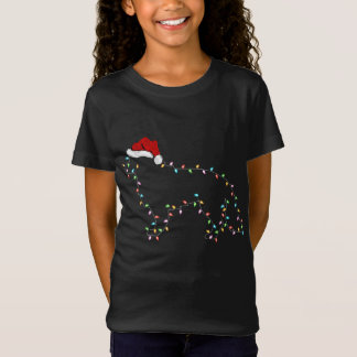 Camiseta Nochebuena divertida iluminando Santa Hat Border C