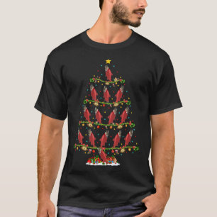 Camiseta Nochebuena divertida iluminando Santa Red Salmon F