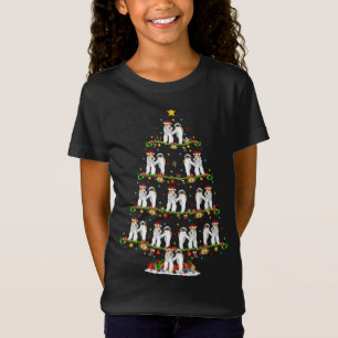 Camiseta Nochebuena divertida iluminando Santa Wire Fox Ter