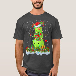 Camiseta Nochebuena divertida Snowman Xmas ilumina Pickleba
