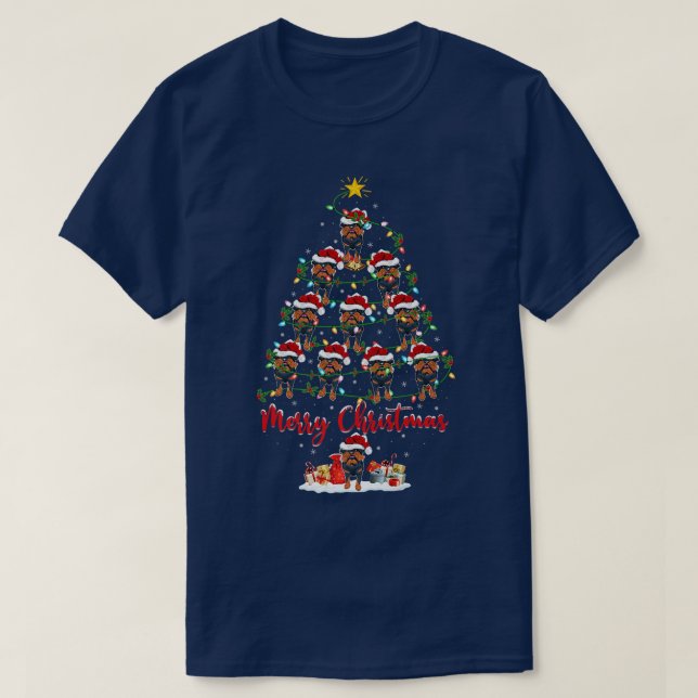 Camiseta Nochebuena encendida coincidiendo con Santa Brusel (Diseño del anverso)