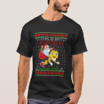 Camiseta Nochebuena estilo dulce Santa Riding Wasp Christma<br><div class="desc">Nochebuena de lujo estilo suéter Santa Riding Navidades de avispas de manga larga</div>