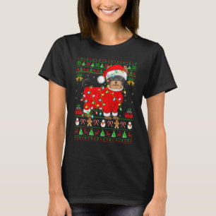 Camiseta Nochebuena fea alumbrar al perro de Santa Yorkshir
