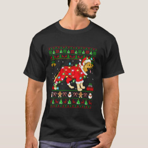 Camiseta Nochebuena fea Santa disfraz Pastor Alemán Cristo