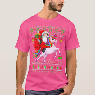 Camiseta Nochebuena graciosa Papá Noel montando la Navidad 