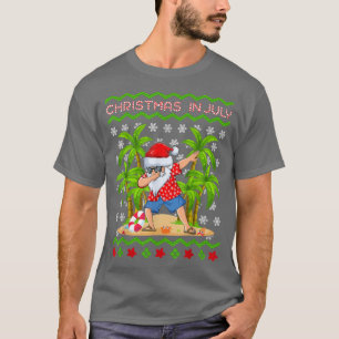 Camiseta Nochebuena hawaiana dab árbol de palmas dabbing Sa