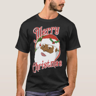 Camiseta Nochebuena navideña africana Papá Noel