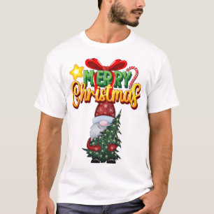 Camiseta Nochebuena navideña moderna Papá Noel