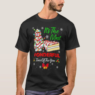 Camiseta Nochebuena navideña pastel de árbol de navidad es 