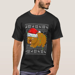 Camiseta Nochebuena sudorosa enciende Santa Hat Womba Navid