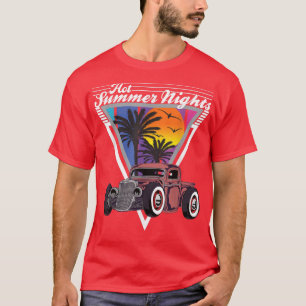 Camiseta Noches calientes de verano 80s Retro de cosecha tr