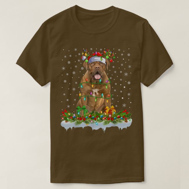 Camiseta Noches coincidentes iluminando a perro de Santa Do (Diseño del anverso)