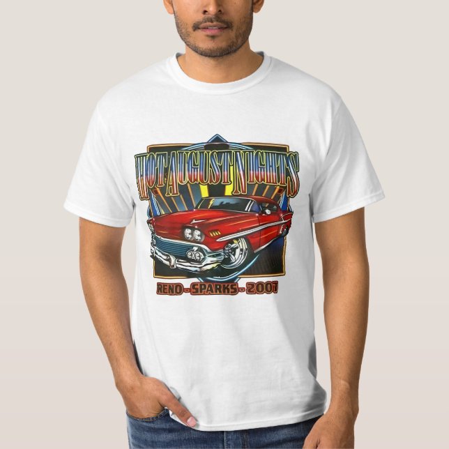 Camiseta noches de agosto calientes retro (Anverso)