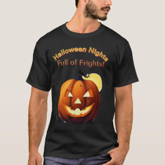 Camiseta Noches de calabaza iluminadas con luz solar y Hall