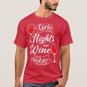 Camiseta Noches de chicas vuelos de vino divertida fiesta d