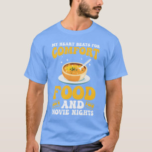 Camiseta Noches de cine Comodidad Snacks para fans de pelíc