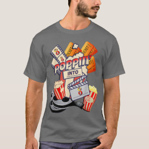 Camiseta Noches de cine Diversión 8 cumpleaños retro