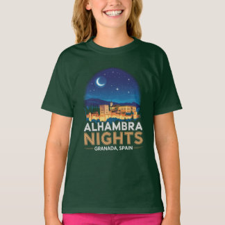 Camiseta Noches de la Alhambra - Granada España Viaje Arte