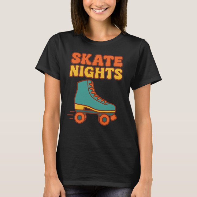 Camiseta NOCHES DE SKATE - patinaje sobre ruedas (Anverso)