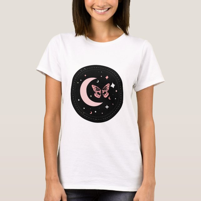 Camiseta Noches de Sueños Lunares y Mariposas (Anverso)