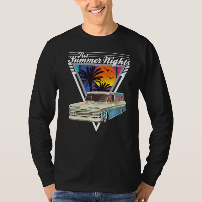Camiseta Noches de verano de los 80, panel de retro de cose (Anverso)