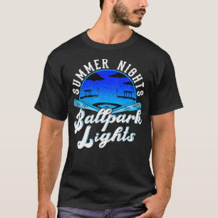 Camiseta Noches de Verano Luces de Balanza con bates de béi