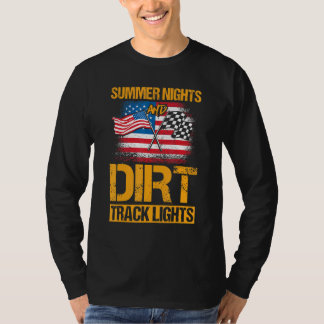 Camiseta Noches De Verano Patrióticas Y Luces De Vía Sucia