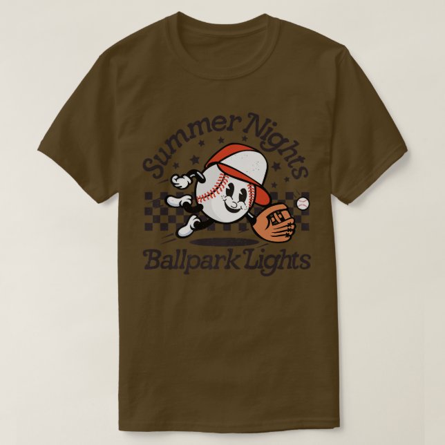 Camiseta Noches de Verano Retro Luces de Baloncesto (Diseño del anverso)