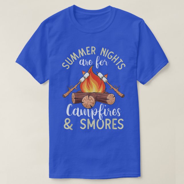Camiseta Noches de veranoCamping Smores Campfire Smores Cam (Diseño del anverso)