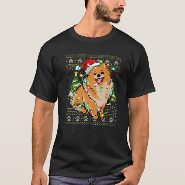 Camiseta Noches divertidas iluminan la fea navidad de Santa (Anverso)
