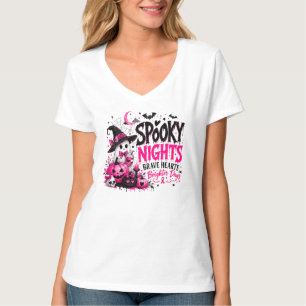Camiseta Noches Espeluznantes Conciencia del Cáncer de Mama