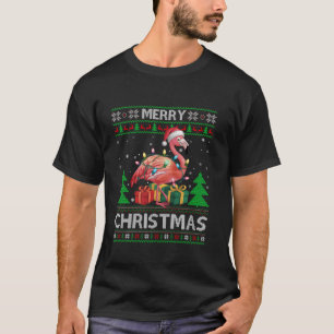 Camiseta Noches feas luces de estilo dulce Santa Flamingo B