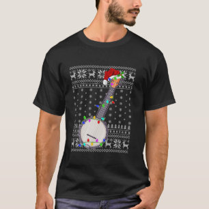 Camiseta Noches suaves feas iluminan el banjo musical de Sa