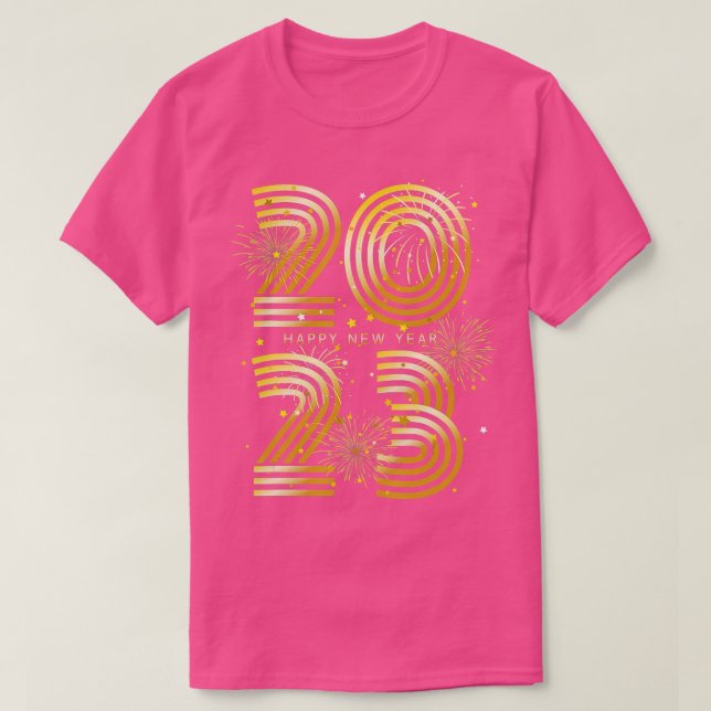 Camiseta Nochevieja Fiesta Suministra Niños NYE 2023 Feliz  (Diseño del anverso)